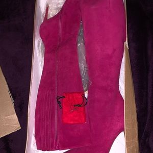 Christian Louboutin Tournoi 100 Suede Tall Boots